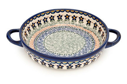 Vena Aztec Flower Small Bakeware — Polish Pottery