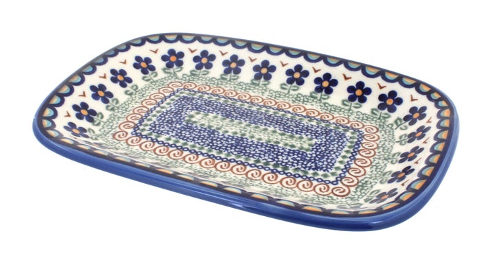 Vena Aztec Flower Small Serving Piece — Polish Pottery
