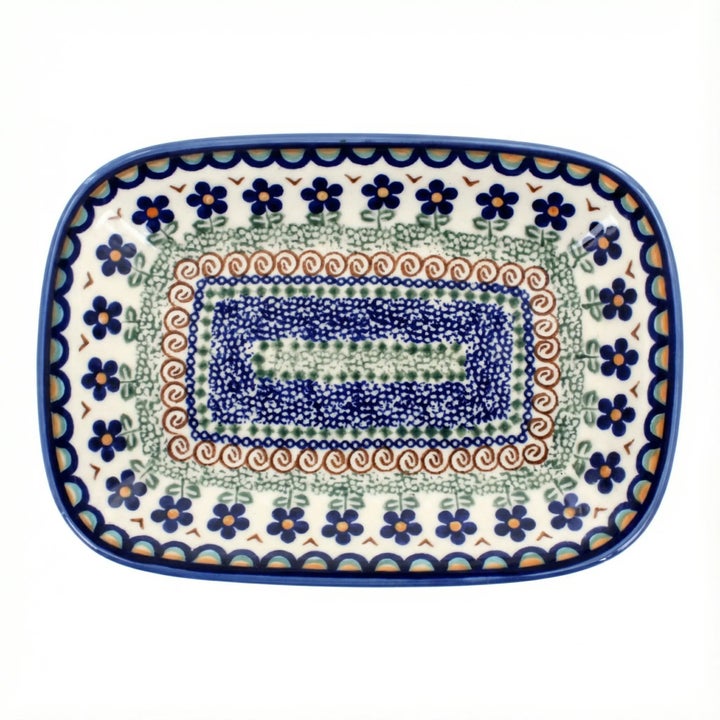 Vena Aztec Flower Small Serving Piece — Polish Pottery