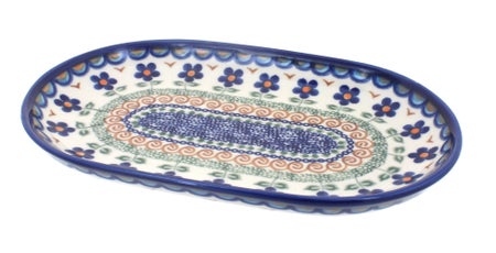 Vena Aztec Flower Small Serving Piece — Polish Pottery