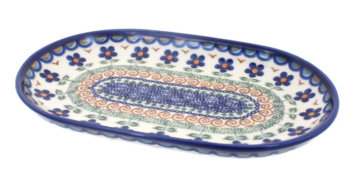 Vena Aztec Flower Small Serving Piece — Polish Pottery