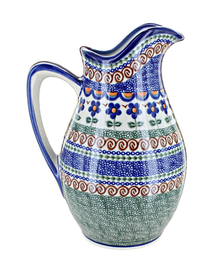 Vena Aztec Flower Pitcher — Polish Pottery