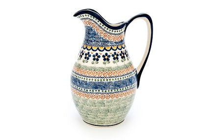 Vena Aztec Flower Pitcher — Polish Pottery