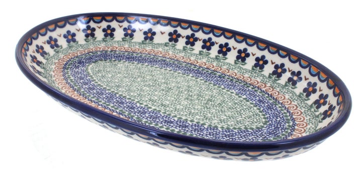 Vena Aztec Flower Large Serving Piece — Polish Pottery