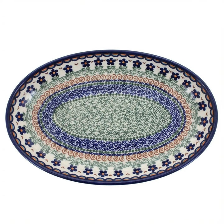 Vena Aztec Flower Large Serving Piece — Polish Pottery