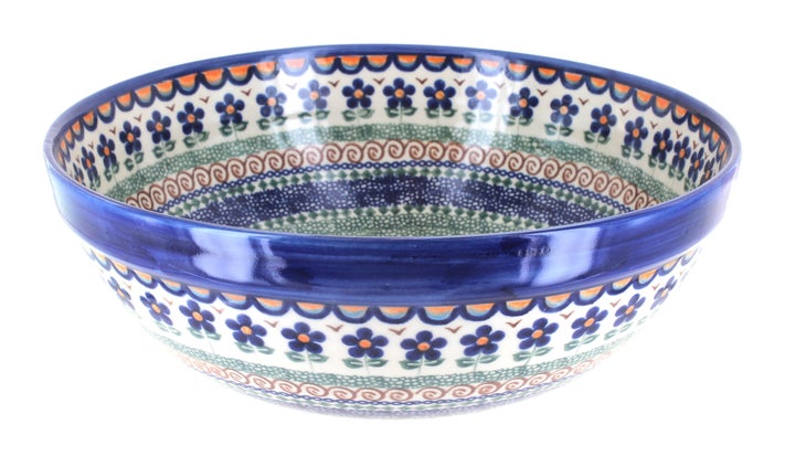 Vena Aztec Flower Medium Serving Piece — Polish Pottery