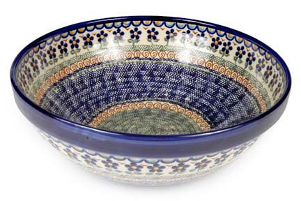 Vena Aztec Flower Medium Serving Piece — Polish Pottery