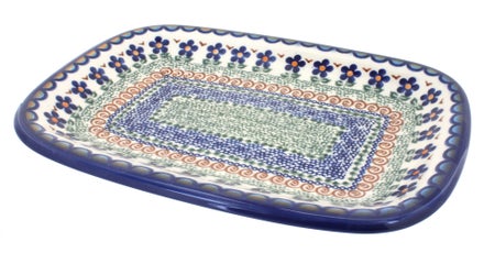 Vena Aztec Flower Medium Serving Piece — Polish Pottery