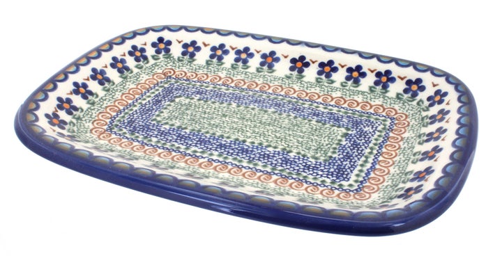 Vena Aztec Flower Medium Serving Piece — Polish Pottery