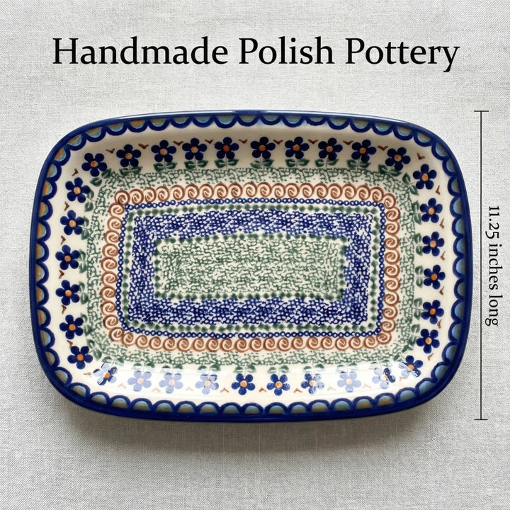 Vena Aztec Flower Medium Serving Piece — Polish Pottery
