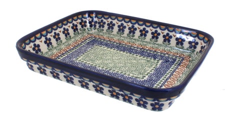Vena Aztec Flower Small Bakeware — Polish Pottery