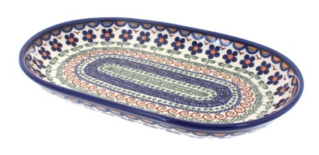 Vena Aztec Flower Medium Serving Piece — Polish Pottery