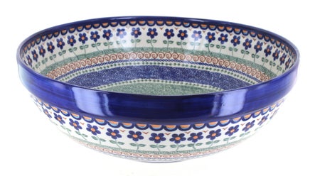 Vena Aztec Flower Large Serving Piece — Polish Pottery