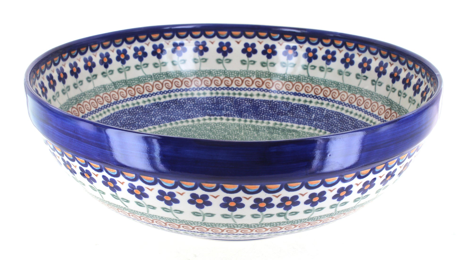 Vena Aztec Flower Large Serving Piece — Polish Pottery