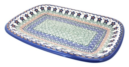 Vena Aztec Flower Large Serving Piece — Polish Pottery