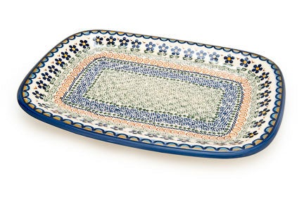 Vena Aztec Flower Large Serving Piece — Polish Pottery