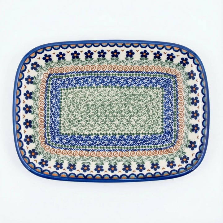 Vena Aztec Flower Large Serving Piece — Polish Pottery