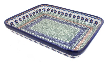 Vena Aztec Flower Medium Bakeware — Polish Pottery