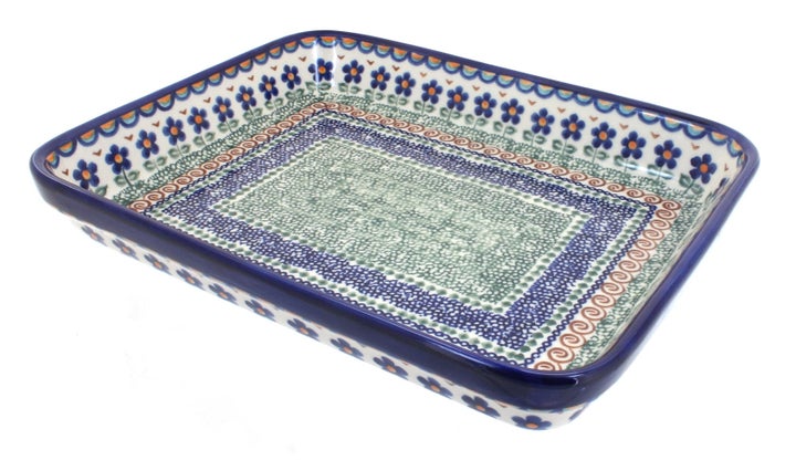 Vena Aztec Flower Medium Bakeware — Polish Pottery
