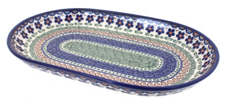 Vena Aztec Flower Large Serving Piece — Polish Pottery