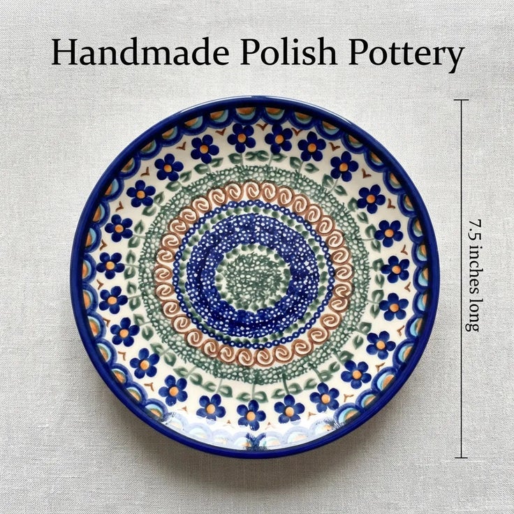 Detail image of Vena Aztec Flower Dining Plates & Bowls — Polish Pottery
