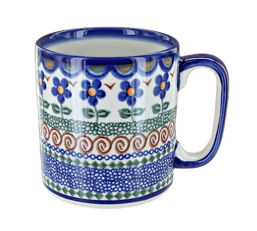 Vena Aztec Flower Mug — Polish Pottery