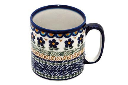 Detail image of Vena Aztec Flower Mug — Polish Pottery