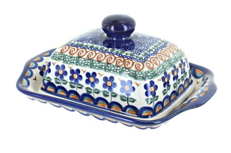 Vena Aztec Flower Butter Dish — Polish Pottery