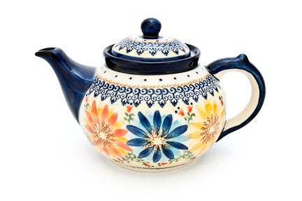 Vena Autumn Burst Teapot — Polish Pottery
