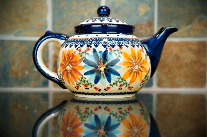 Vena Autumn Burst Teapot — Polish Pottery