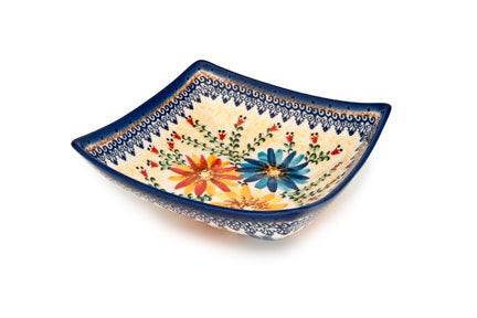 Detail image of Vena Autumn Burst Medium Serving Piece — Polish Pottery