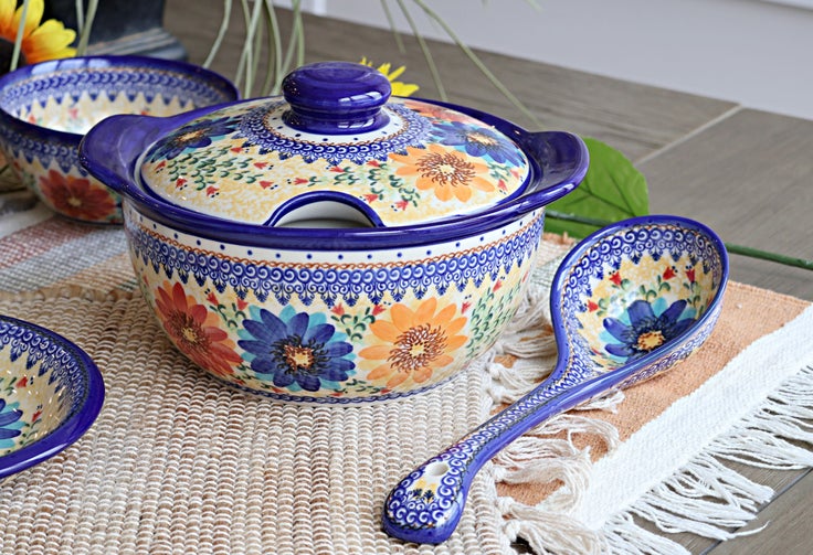 Detail image of Vena Autumn Burst Dining Accessories — Polish Pottery