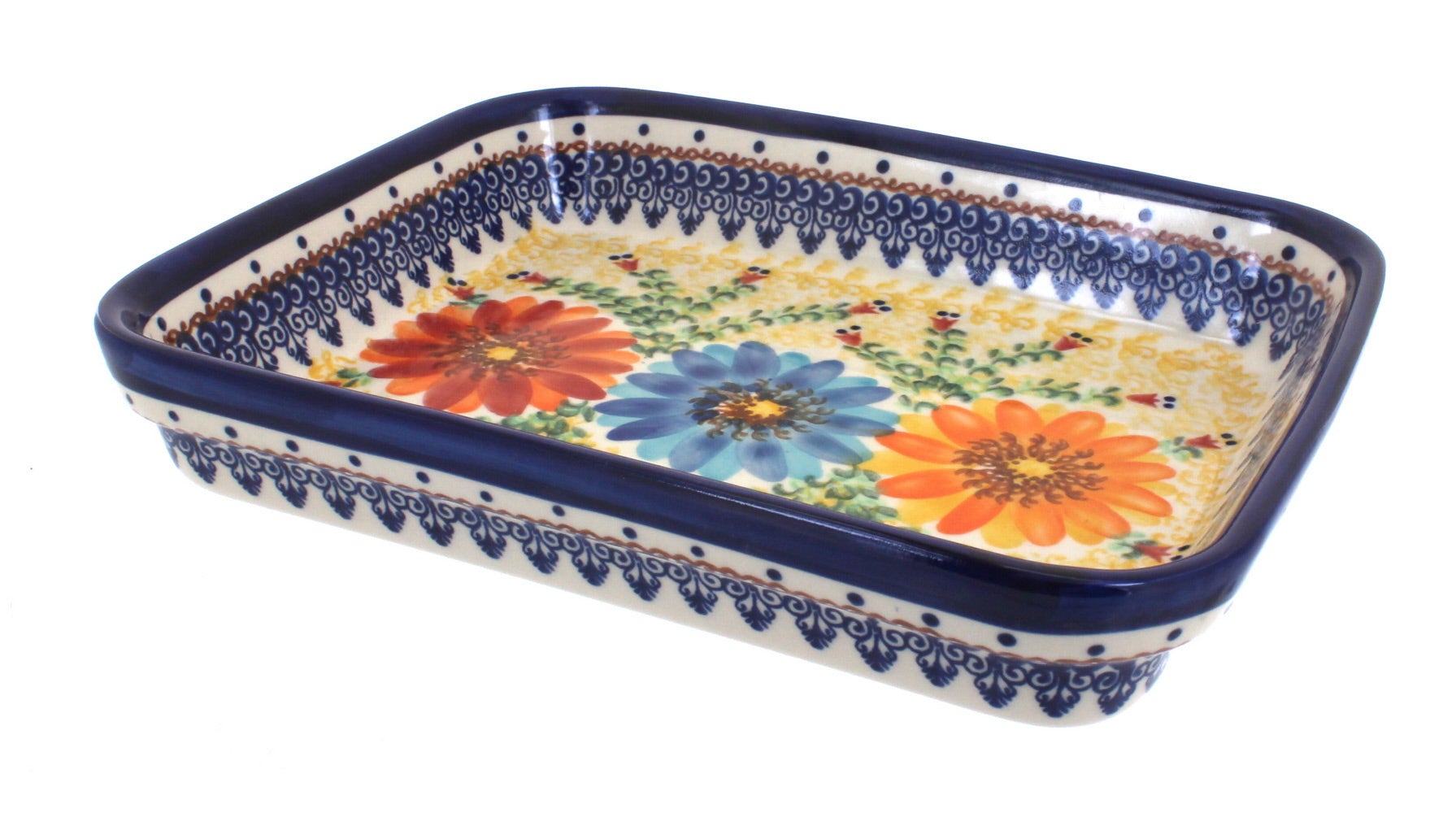 Vena Autumn Burst Small Bakeware — Polish Pottery