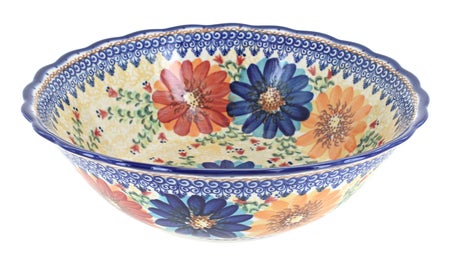 Vena Autumn Burst Large Serving Piece — Polish Pottery