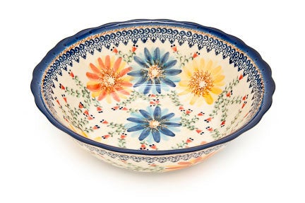 Vena Autumn Burst Large Serving Piece — Polish Pottery
