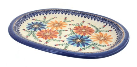 Vena Autumn Burst Large Serving Piece — Polish Pottery