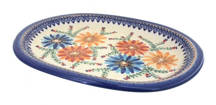 Vena Autumn Burst Large Serving Piece — Polish Pottery