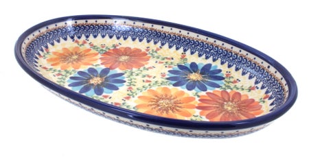Vena Autumn Burst Large Serving Piece — Polish Pottery
