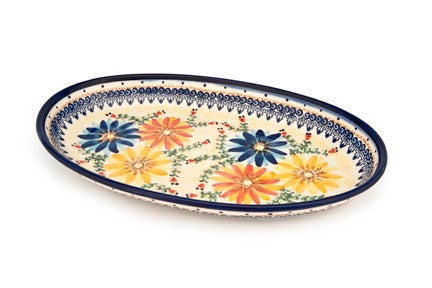 Vena Autumn Burst Large Serving Piece — Polish Pottery