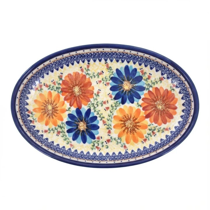 Vena Autumn Burst Large Serving Piece — Polish Pottery