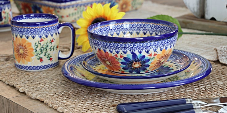 Detail image of Vena Autumn Burst Mug — Polish Pottery