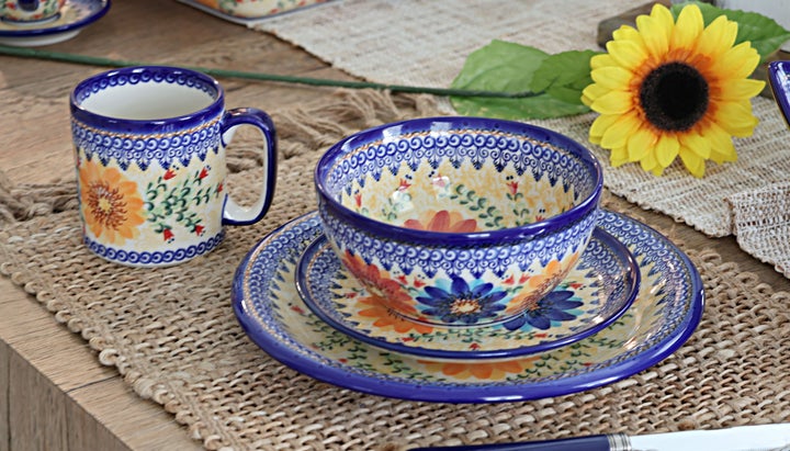 Vena Autumn Burst Dining Plates & Bowls — Polish Pottery