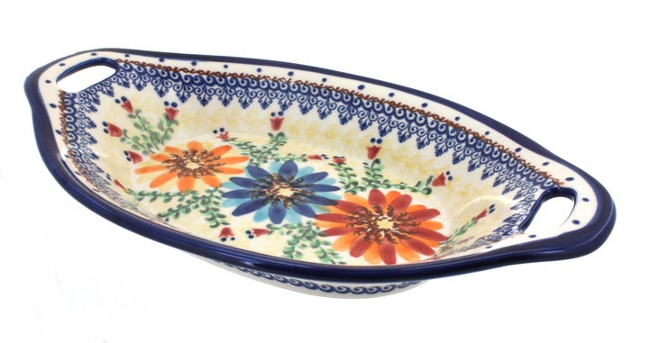 Vena Autumn Burst Medium Serving Piece — Polish Pottery