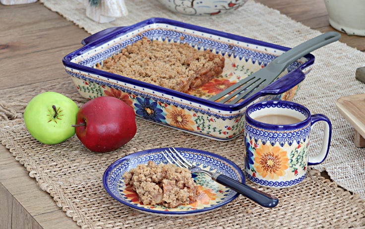 Detail image of Vena Autumn Burst Large Bakeware — Polish Pottery