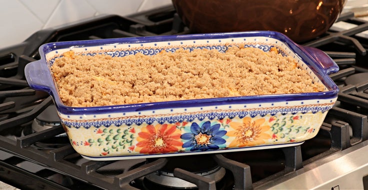 Detail image of Vena Autumn Burst Large Bakeware — Polish Pottery