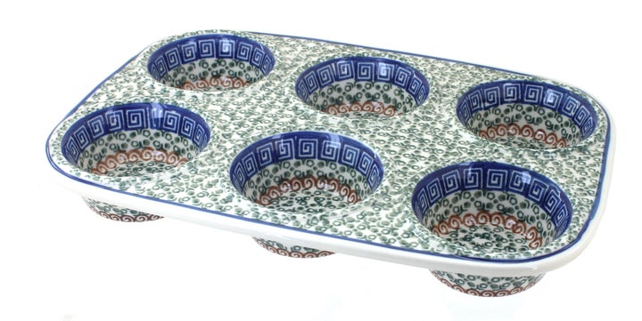 Ceramika Artystyczna Athena Muffin Pan — Polish Pottery