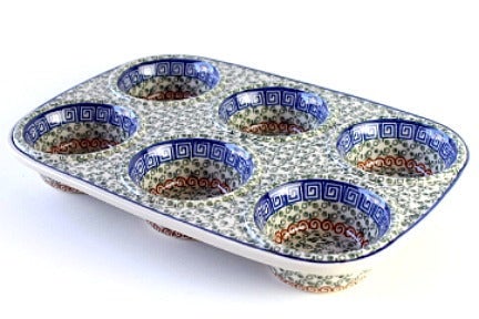 Ceramika Artystyczna Athena Muffin Pan — Polish Pottery