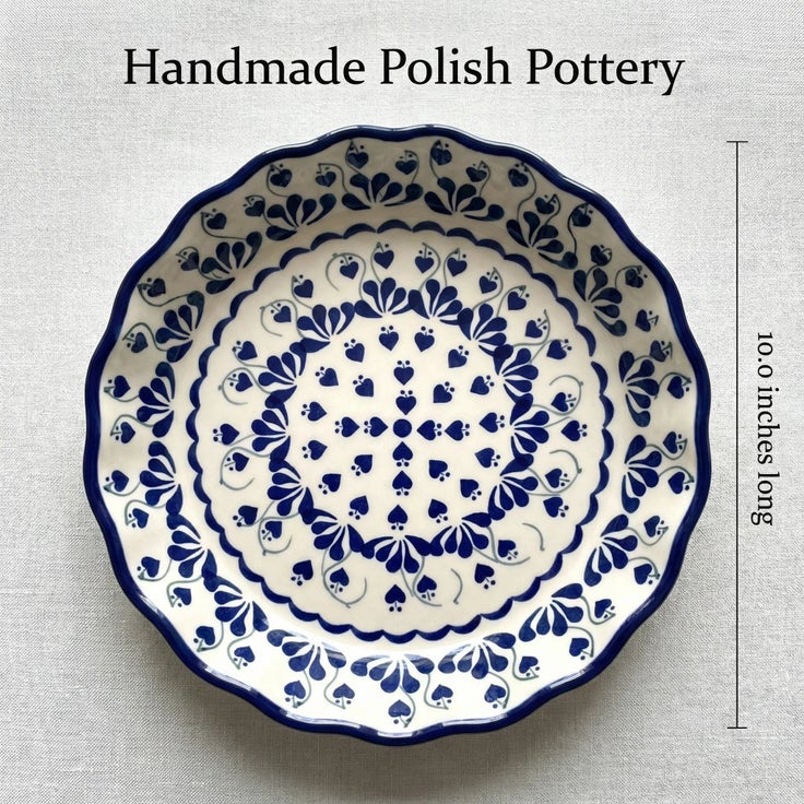 Detail image of Ceramika Artystyczna Alyce Pie Plate — Polish Pottery