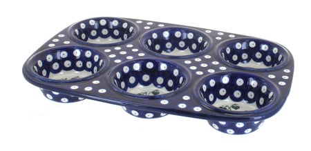 Ceramika Artystyczna Alyce Muffin Pan — Polish Pottery
