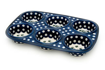 Ceramika Artystyczna Alyce Muffin Pan — Polish Pottery